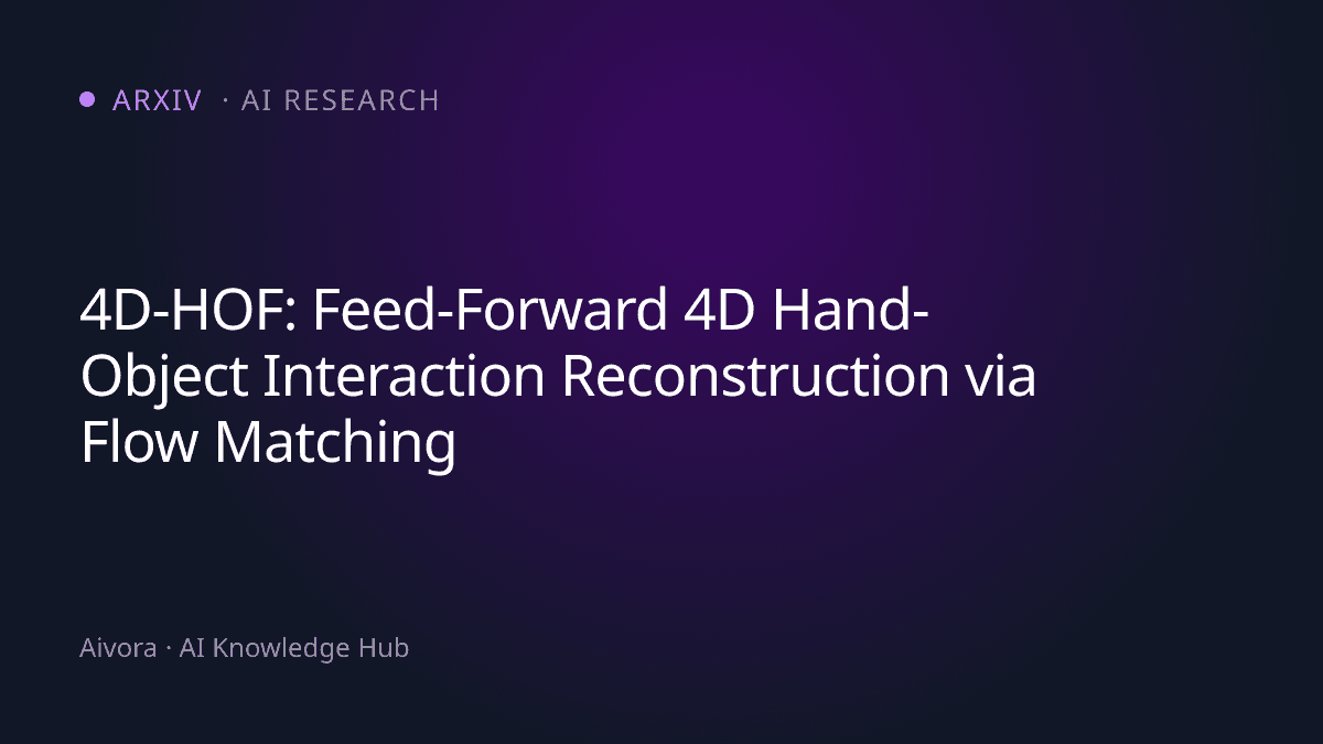 4D-HOF：利用流匹配技術實現前饋式 4D 手部與物體互動重建