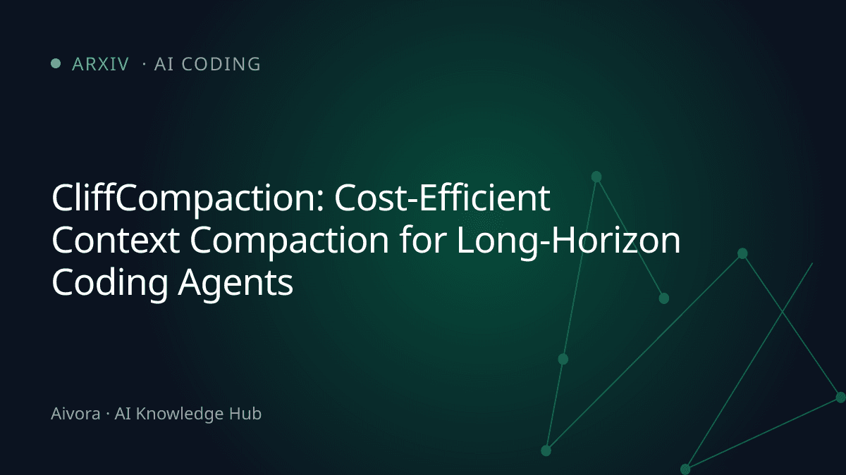 CliffCompaction：長任務程式碼 Agent 的高效能 context 自動壓縮技術
