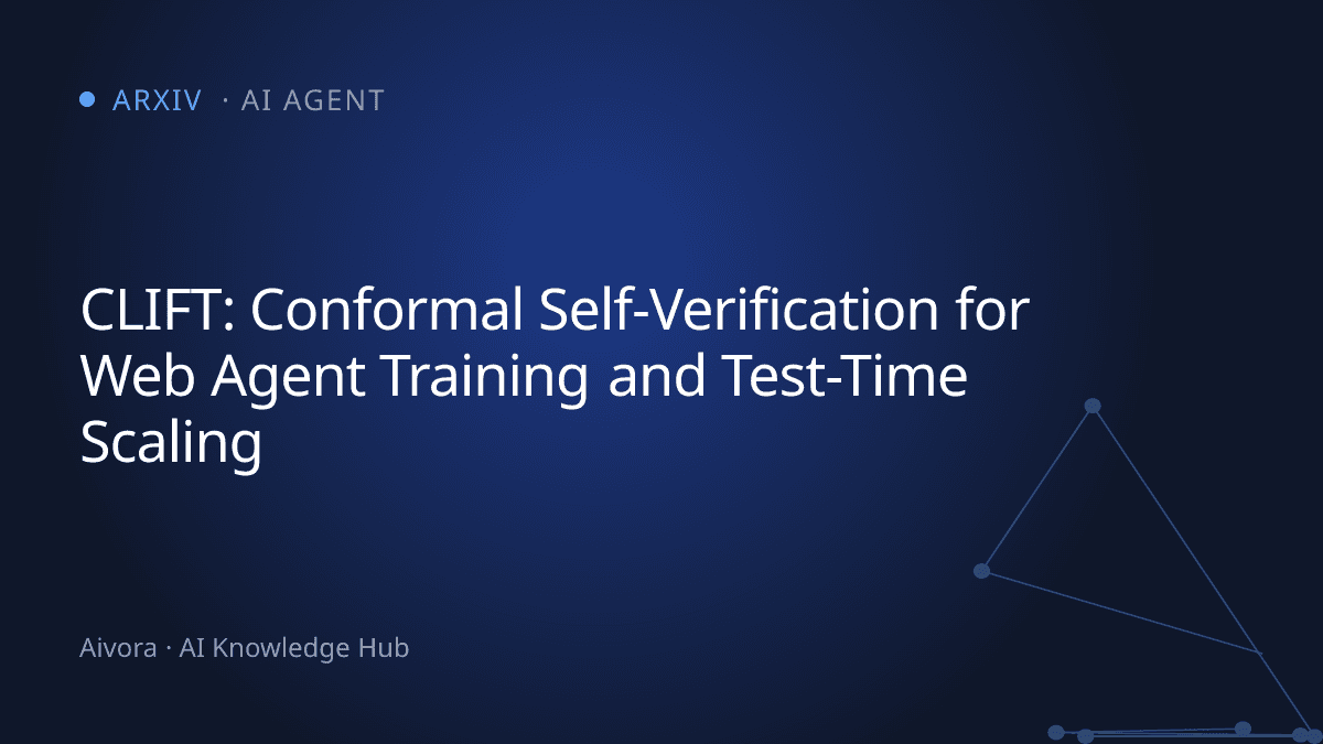 CLIFT: Conformal Self-Verification for Web Agent Training and Test-Time Scaling