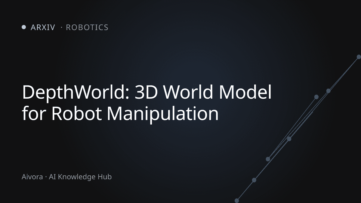 DepthWorld：為機器人操控打造的 3D 世界模型