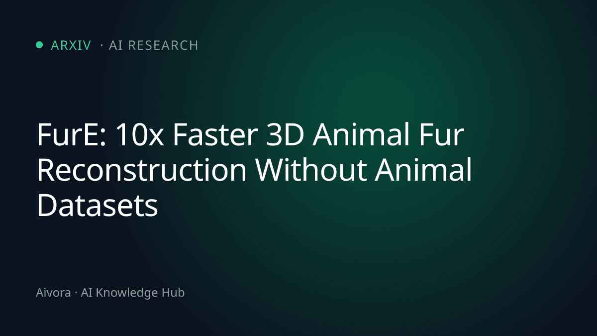 FurE：免用動物毛髮資料集，實現 10 倍加速的 3D 動物毛髮重建技術