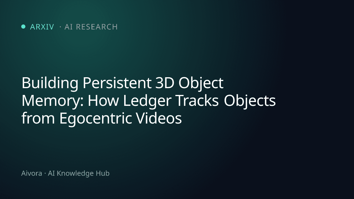 打造過目不忘的 3D 空間記憶：Ledger 如何透過第一人稱影片追蹤隱形物體