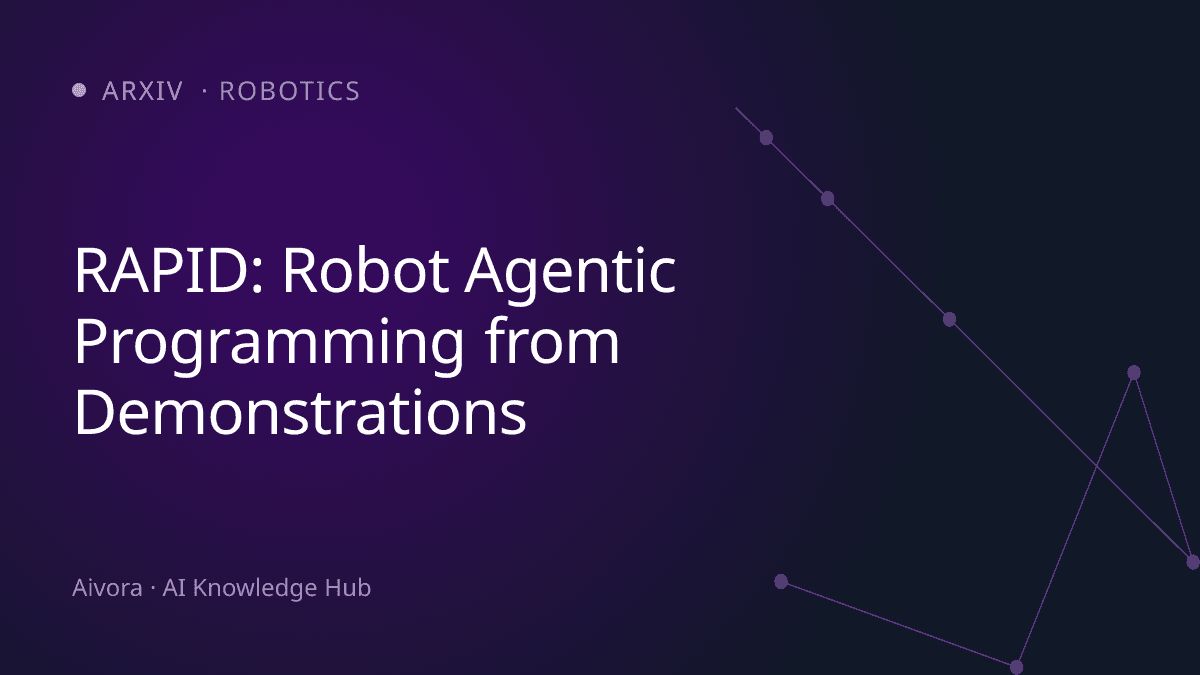 RAPID：只需單次視覺示範，AI 代理即可自動生成與優化機器人操控程式