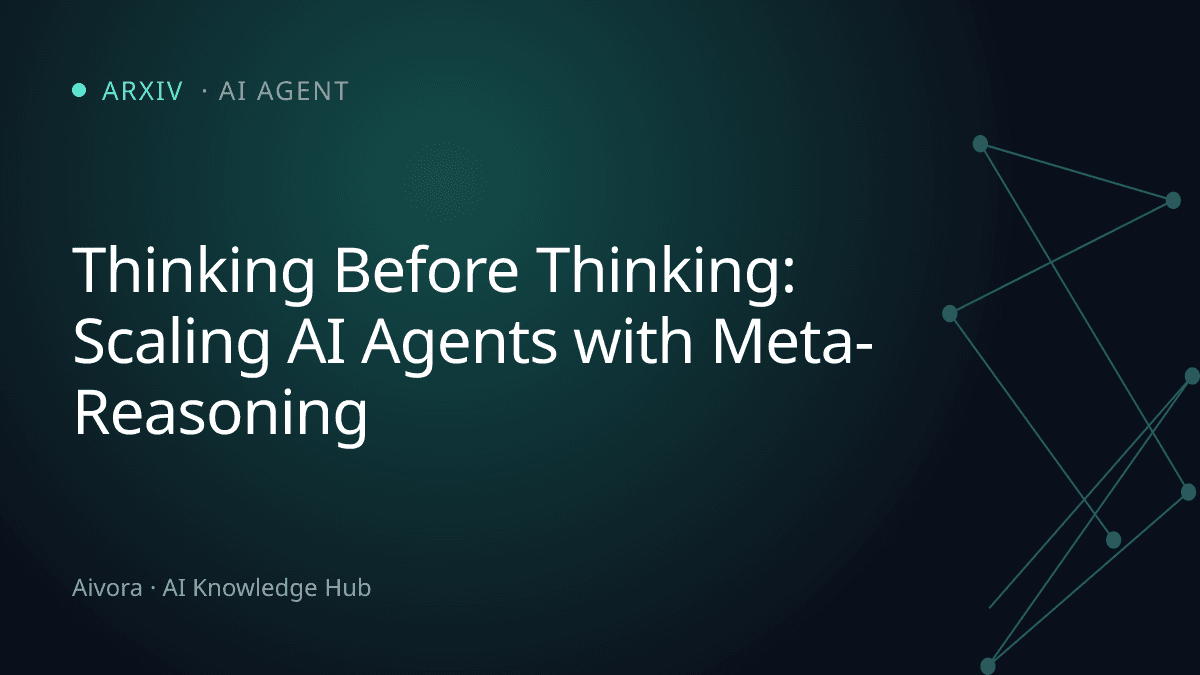 後設推理：讓 AI 代理在動手前先「思考如何思考」