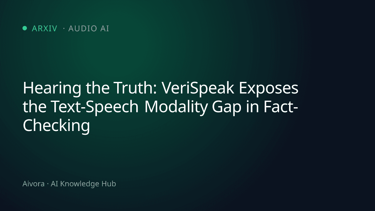 聽見真假：VeriSpeak 揭示語音語言模型在事實查核中的「模態差距」