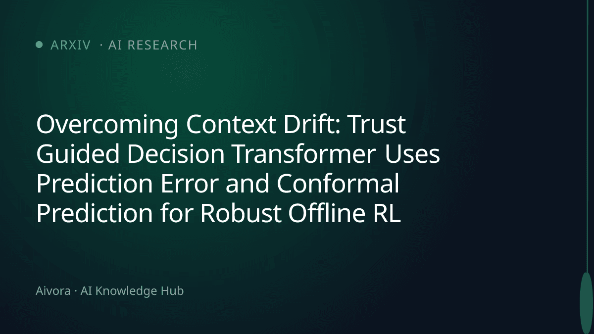 長序列決策救星：Trust Guided Decision Transformer 透過預測誤差與共形預測克服上下文漂移