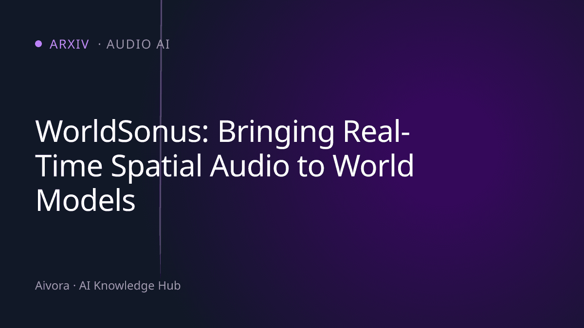 WorldSonus：為虛擬世界模型注入即時且具空間感的立體聲